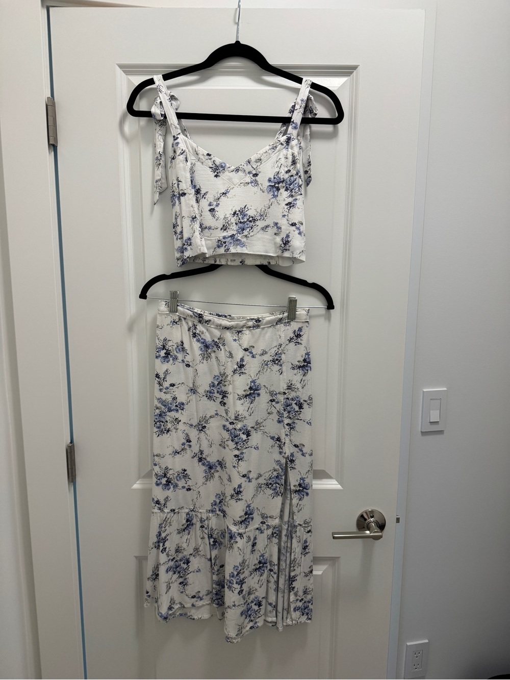 Abercrombie Floral Ruffle Hem Skirt Set